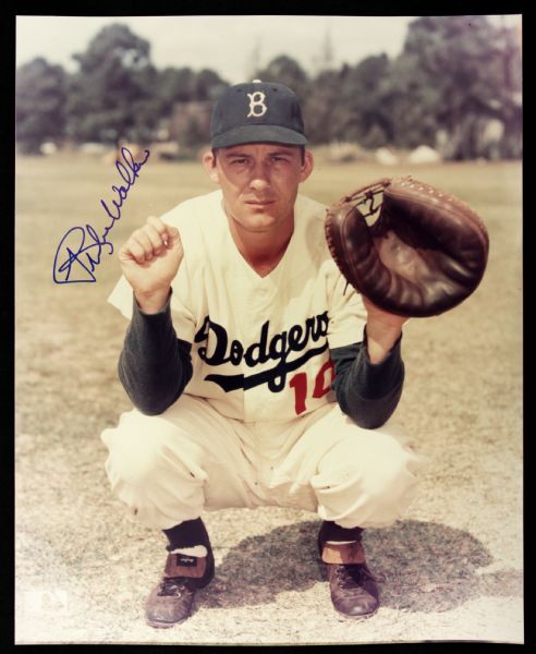 1980s Rube Walker Brooklyn Dodgers Signed 8" x 10" Photo (JSA)