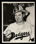 1940s Hugh "The Fireman" Casey Brooklyn Dodgers Signed 3.5" x 4.5" Photo (JSA) 