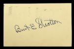 1950s Burt Shotton St. Louis Browns/Cardinals Brooklyn Dodgers Signed 3" x 5" Postcard (JSA)