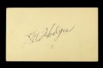 1951 Gil Hodges Brooklyn Dodgers Signed 3" x 5.5" Postcard