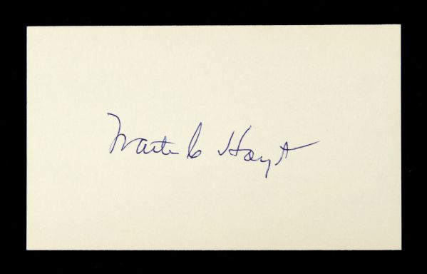 1950s Waite Hoyt Brooklyn Dodgers Signed 3" x 5" Index Card (JSA)
