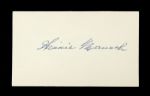 1950s Heinie Manush Brooklyn Dodgers Signed 3" x 5" Index Card (JSA)