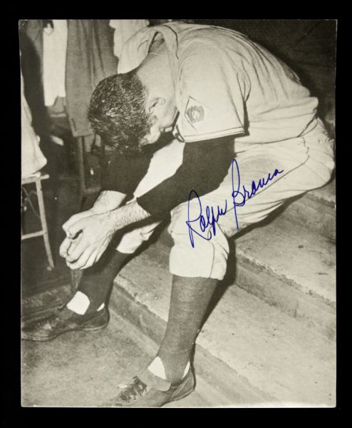 1951 Ralph Branca Brooklyn Dodgers Signed 5.5" x 7" Photo (JSA)