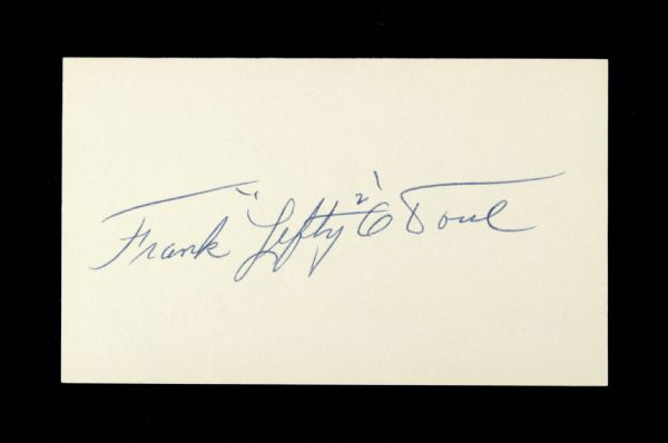 1950s Lefty ODoul Brooklyn Dodgers Signed 3" x 5" Postcard (JSA)