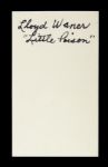 1950 Lloyd Waner Brooklyn Dodgers Signed 3" x 5" Index Card (JSA)