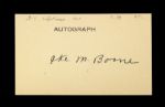 1950s Ike Boone Brooklyn Dodgers Signed 3" x 5" Index Card (JSA)