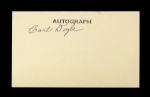 1940s Carl Doyle Brooklyn Dodgers Signed 3" x 5" Index Card 