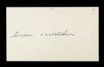 1950s Dixie Walker Brooklyn Dodgers Signed 3" x 5" Index Card (JSA)