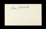 1950s Dave Bancroft Brooklyn Robins Signed 3" x 5" Index Card (JSA)