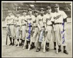 1946 Duke Snider Pete Reiser Carl Furillo Dixie Walker Gene Hermanski Signed 8" x 10" Photo (JSA)