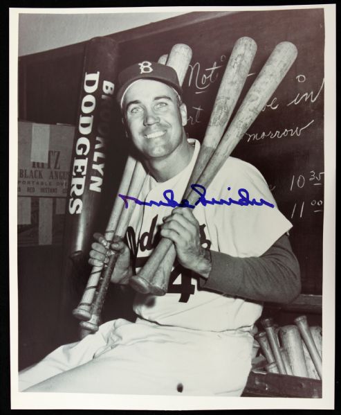 1980s Duke Snider Brooklyn Dodgers Signed 8" x 10" Photo (JSA)