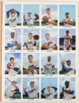 1955 Brooklyn Dodgers Golden Stamp Book w/ 32 Unused Stamps Including Jackie Robinson, Roy Campanella, Sandy Koufax & More