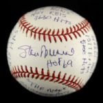 2001 Stan Musial St. Louis Cardinals Single Signed ONL Coleman StatBall (Reggie Jackson COA) 805/1000
