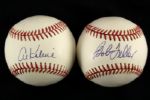 1984-94 Bob Feller Al Kaline Single Signed OAL Brown Baseballs - Lot of 2 (JSA)