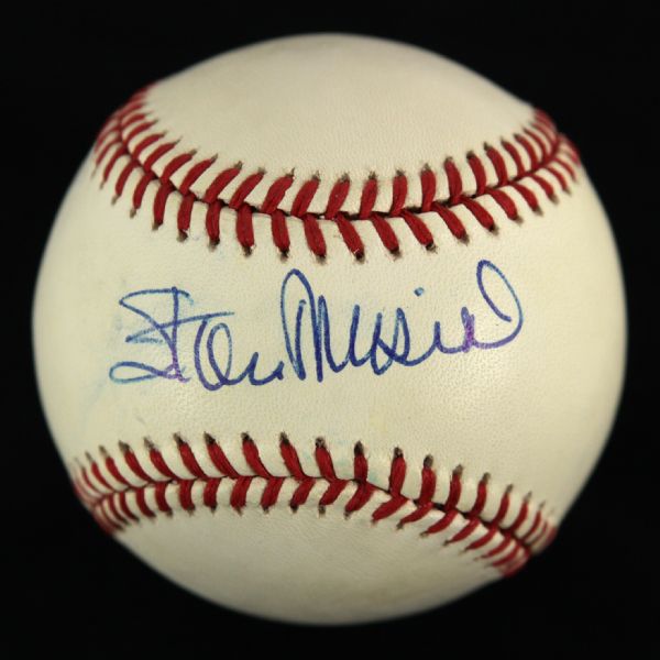 1989-93 Stan Musial St. Louis Cardinals Single Signed ONL White Baseball (JSA)
