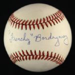 1989-93 Frenchy Bordagaray Brooklyn Dodgers Single Signed ONL White Baseball (JSA)