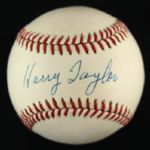 1989-93 Harry Taylor Brooklyn Dodgers Single Signed ONL White Baseball (JSA)