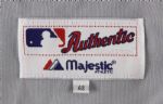 2001 Everett Stull Milwaukee Brewers Team Issued Road Jersey w/ 1 Year Home to Heroes Patch (MEARS LOA)