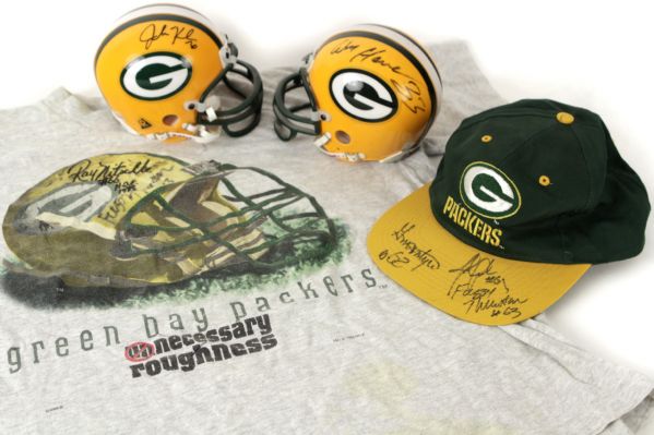 1990s-2000s Green Bay Packers Signed Collection - Lot of 4 w/ Ray Nitschke, Fuzzy Thurston & More (JSA)
