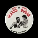 1984 Thomas Hearns vs. Roberto Duran Caesars Palace Light Middleweight Title Bout 3" Pinback Button