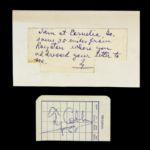 1930s Ty Cobb Detroit Tigers Signed Cut & Note (JSA)