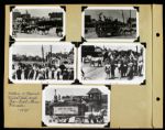 1915 Jess Willard Heavyweight Champion 101 Ranch Wild West Show Scrapbook Pages - Lot of 2 w/ 13 Original Photos in Total