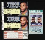 1987-2000 Mike Tyson Heavyweight Champion Ticket Collection - Lot of 10