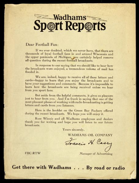 1935 Waldhams Sports Report Green Bay Packers Team Yearbook