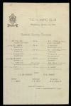 1901 The Olympic Club Boxing Program