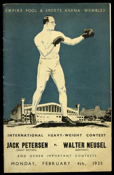 1935 Jack Petersen vs. Walter Neusel Heavyweight Bout Program 