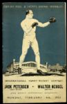 1935 Jack Petersen vs. Walter Neusel Heavyweight Bout Program 