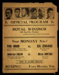 1939 Royal Windsor & County Center Boxing Programs - Lot of 2
