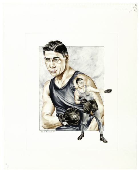 1913-1926 Harry Greb 16" x 20" R.A. Larson Lithograph 