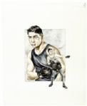 1913-1926 Harry Greb 16" x 20" R.A. Larson Lithograph 