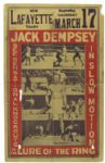 1914-27 Jack Dempsey 14" x 22" vintage poster