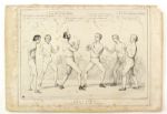1846 Boxing Sketch Sparing Insert From Magazine Thomas McLean