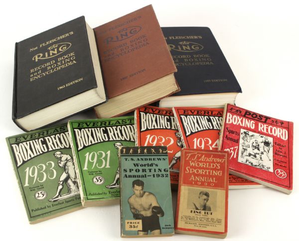 1924-63 Boxing Annuals and Record Book Collection - Lot of 14