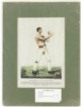 1900 "8 x 12" Pugilist Hand-colored lithograph