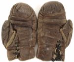 1899 Frank Erne vs. Kid Lavigne Light Heavyweight Bout Fight Worn Gloves (MEARS LOA)