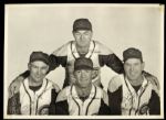 1941 Jimmie Wilson Dizzy Dean Charlie Grimm Dick Spalding Chicago Cubs Facsimile Signed 7" x 9" Photo 