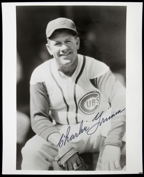1970s Charlie Grimm Chicago Cubs Signed 8" x 10" Photo (JSA)