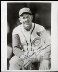 1970s Charlie Grimm Chicago Cubs Signed 8" x 10" Photo (JSA)