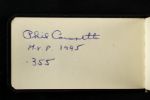 1945 Phil Cavarretta Chicago Cubs Signed  National League Pocket Schedule (JSA)