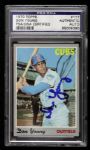 1970 Don Young Chicago Cubs Signed Topps Slabbed Card (PSA/DNA) Most Elusive Autograph on 1969 Team