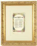 1860 17" x 20" Framed Sayers, Englands Pride Original Ballad Sheet