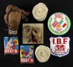 1905-2000s Boxing Memorabilia Collection - Lot of 17 w/ Jake LaMotta & Sugar Shane Mosley Signed Mini Gloves (JSA)