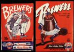 1947-92 Wisconsin Baseball Program & Scorecard Collection - Lot of 19 w/ Milwaukee Brewers American Association