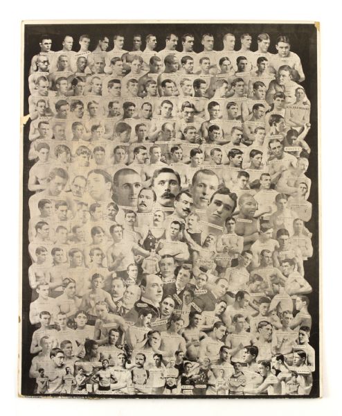 1890s-1900s 16" x 20" Boxing Collage 