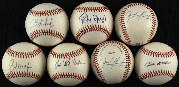 1990s Milwaukee Brewers Signed OAL Brown Baseballs - Lot of 13 w/ Jim Gantner, Greg Vaughn, Darryl Hamilton & More (JSA)