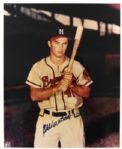 1990s Eddie Mathews Milwaukee Braves Signed 16" x 20" Oversized Photo (JSA)